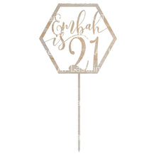 Load image into Gallery viewer, Hex NAME is 21 Cake Topper - Personalised