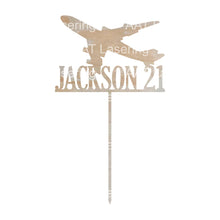 Load image into Gallery viewer, Aeroplane Cake Topper - Personalised