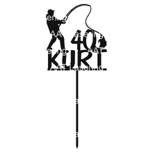 Load image into Gallery viewer, Fishing Cake Topper - Personalised