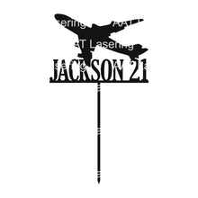 Load image into Gallery viewer, Aeroplane Cake Topper - Personalised