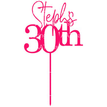 Load image into Gallery viewer, 30th Cake Topper - Personalised