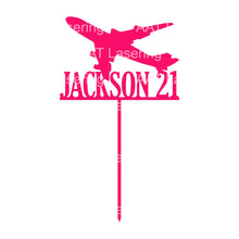 Load image into Gallery viewer, Aeroplane Cake Topper - Personalised