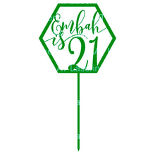 Load image into Gallery viewer, Hex NAME is 21 Cake Topper - Personalised