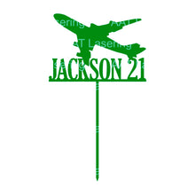 Load image into Gallery viewer, Aeroplane Cake Topper - Personalised