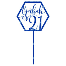Load image into Gallery viewer, Hex NAME is 21 Cake Topper - Personalised