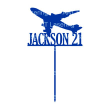Load image into Gallery viewer, Aeroplane Cake Topper - Personalised