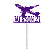 Load image into Gallery viewer, Aeroplane Cake Topper - Personalised