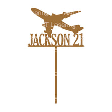 Load image into Gallery viewer, Aeroplane Cake Topper - Personalised