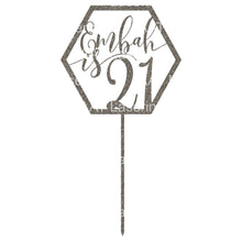 Load image into Gallery viewer, Hex NAME is 21 Cake Topper - Personalised
