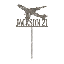 Load image into Gallery viewer, Aeroplane Cake Topper - Personalised