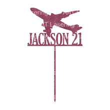 Load image into Gallery viewer, Aeroplane Cake Topper - Personalised