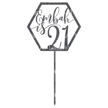Load image into Gallery viewer, Hex NAME is 21 Cake Topper - Personalised