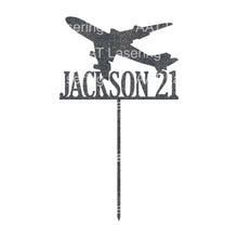 Load image into Gallery viewer, Aeroplane Cake Topper - Personalised