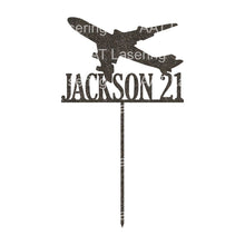 Load image into Gallery viewer, Aeroplane Cake Topper - Personalised
