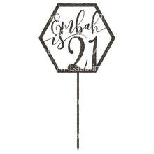 Load image into Gallery viewer, Hex NAME is 21 Cake Topper - Personalised