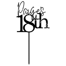 Load image into Gallery viewer, 18th Cake Topper - Personalised