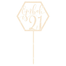 Load image into Gallery viewer, Hex NAME is 21 Cake Topper - Personalised