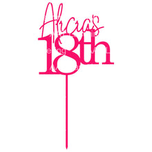 Load image into Gallery viewer, 18th Cake Topper - Personalised