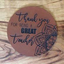 Load image into Gallery viewer, Teacher Coaster - Thank you