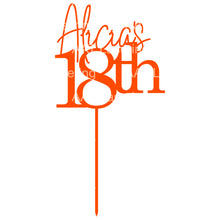 Load image into Gallery viewer, 18th Cake Topper - Personalised
