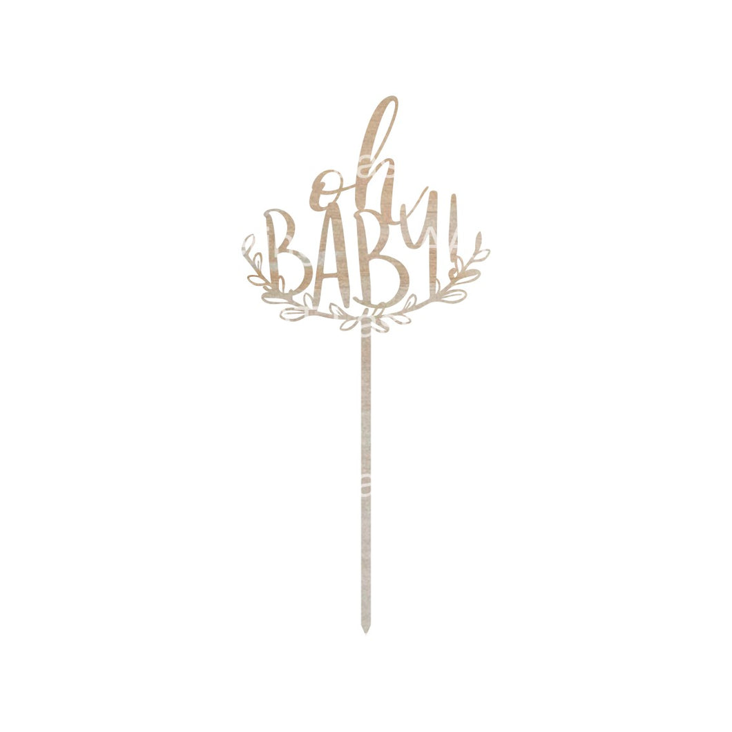 Oh BABY! - Leaves Cake Topper