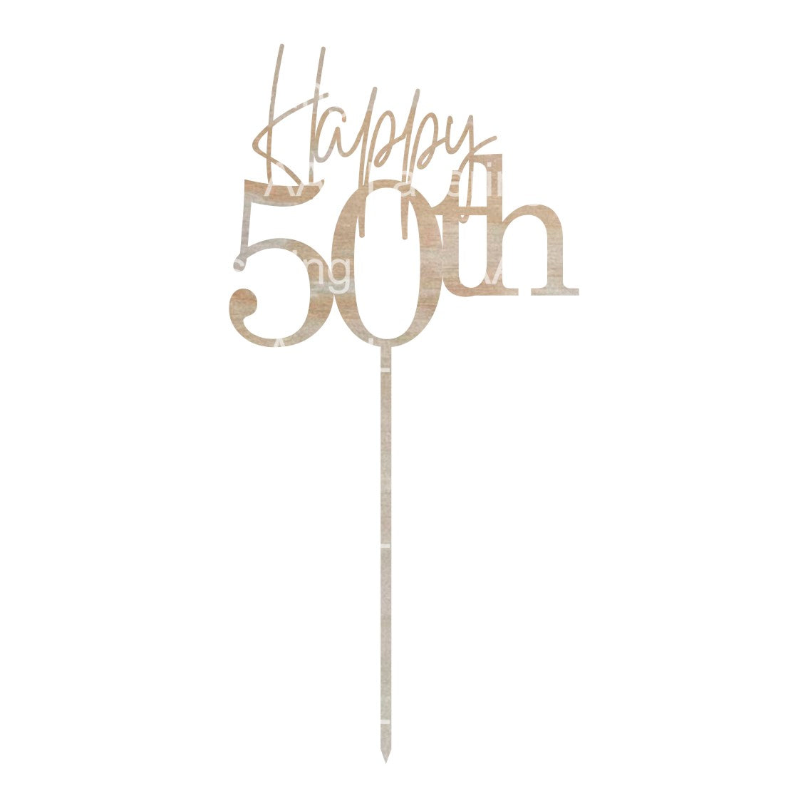 Rose Gold 50th Cake Topper - Cake Toppers - PartyWorld