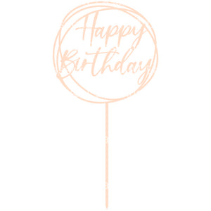 Happy Birthday - Circles Cake Topper