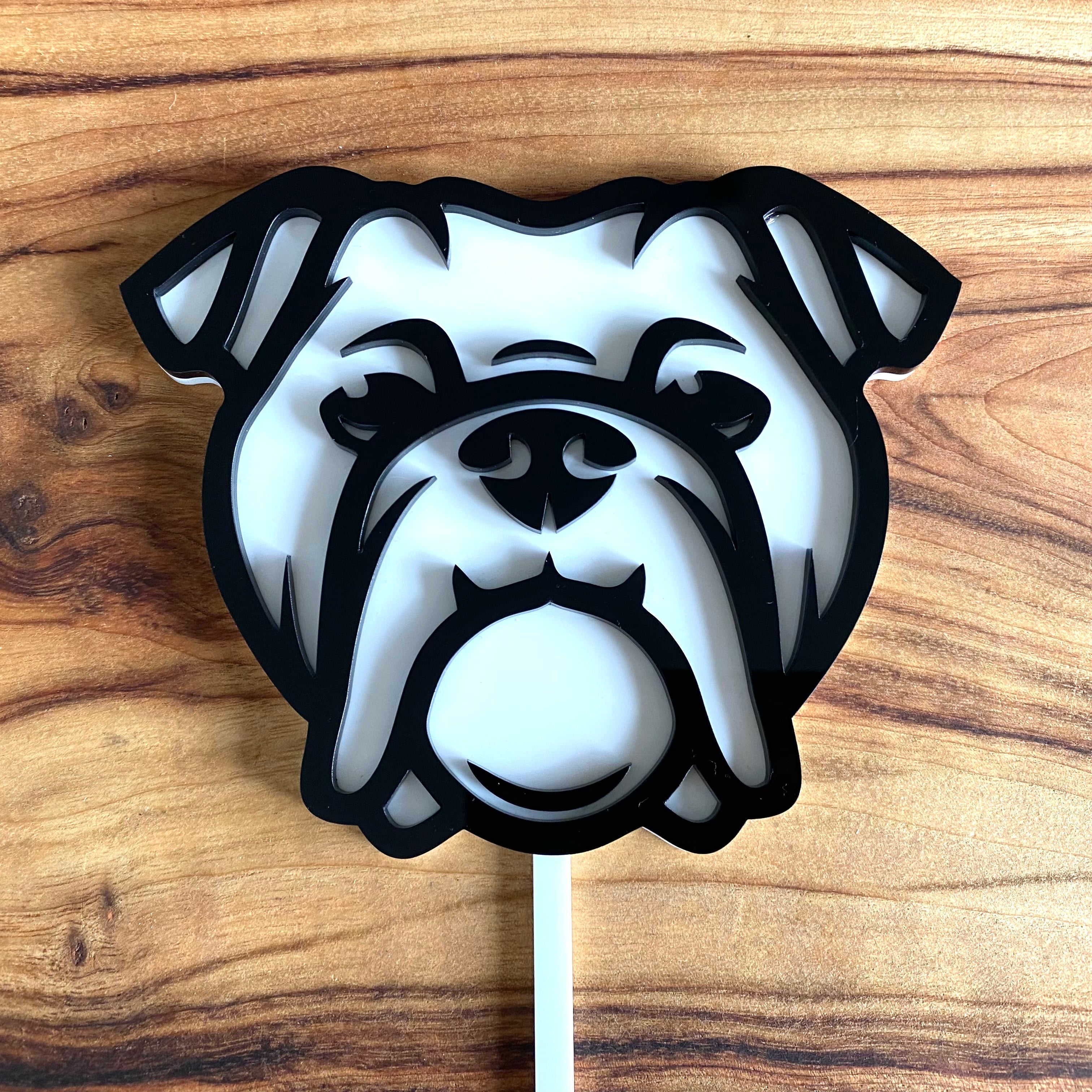 Bulldog Cake Topper AAT Lasering